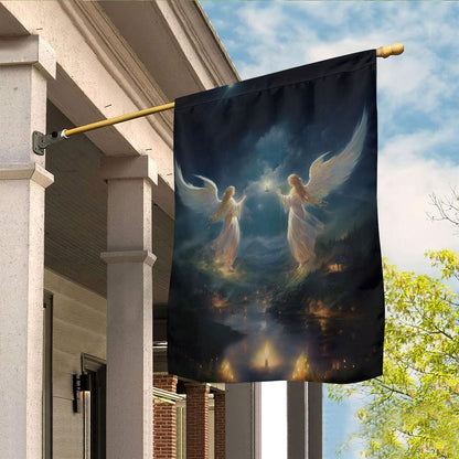 A Festive Beacon Of Hope Flag, Christmas Angel Garden Flag, Christmas Outdoor Decor Ideas