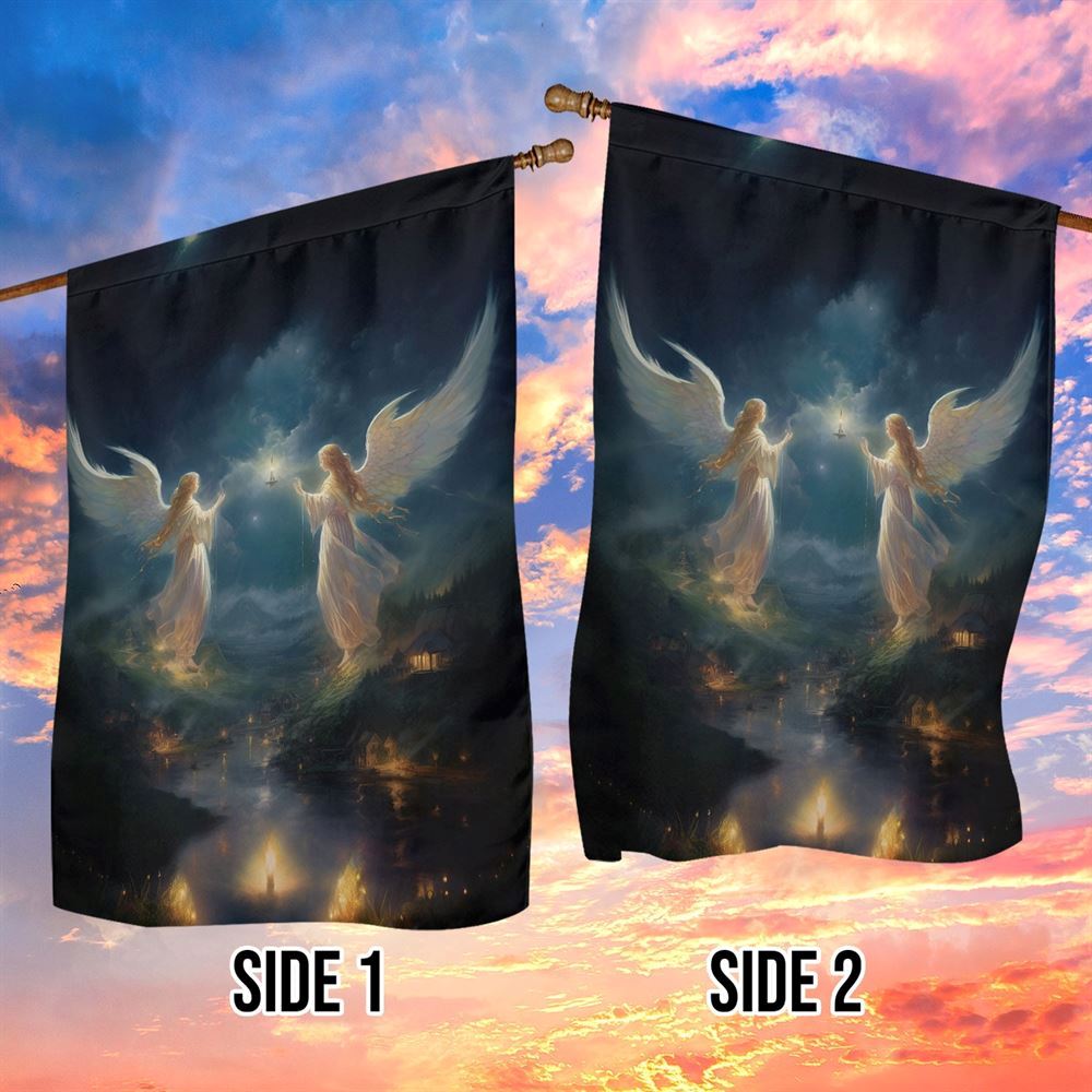 A Festive Beacon Of Hope Flag, Christmas Angel Garden Flag, Christmas Outdoor Decor Ideas