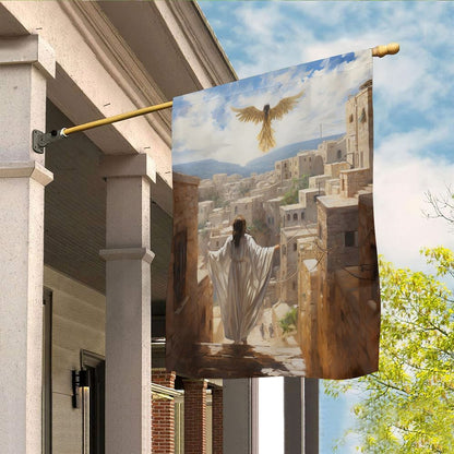 A Heavenly Journey Over Bethlehem Flag, Christian Christmas House Flag, Christmas Outdoor Decor Ideas