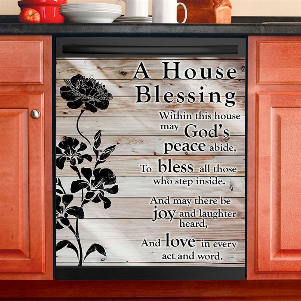 A House Blessing Dishwasher Cover, Religious Housewarming Gifts For Women Pastor Minister