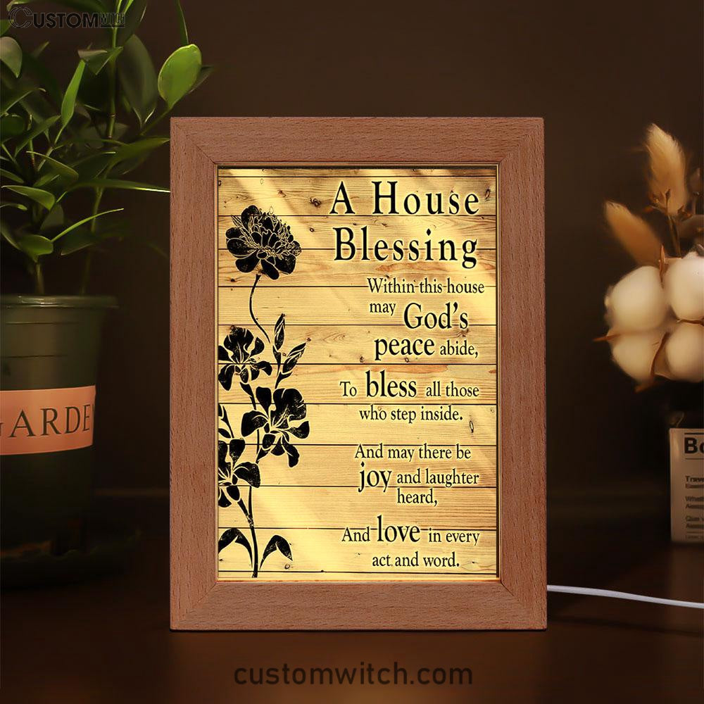 A House Blessing Frame Lamp Art - Religious Housewarming Gifts For Women Pastor Minister