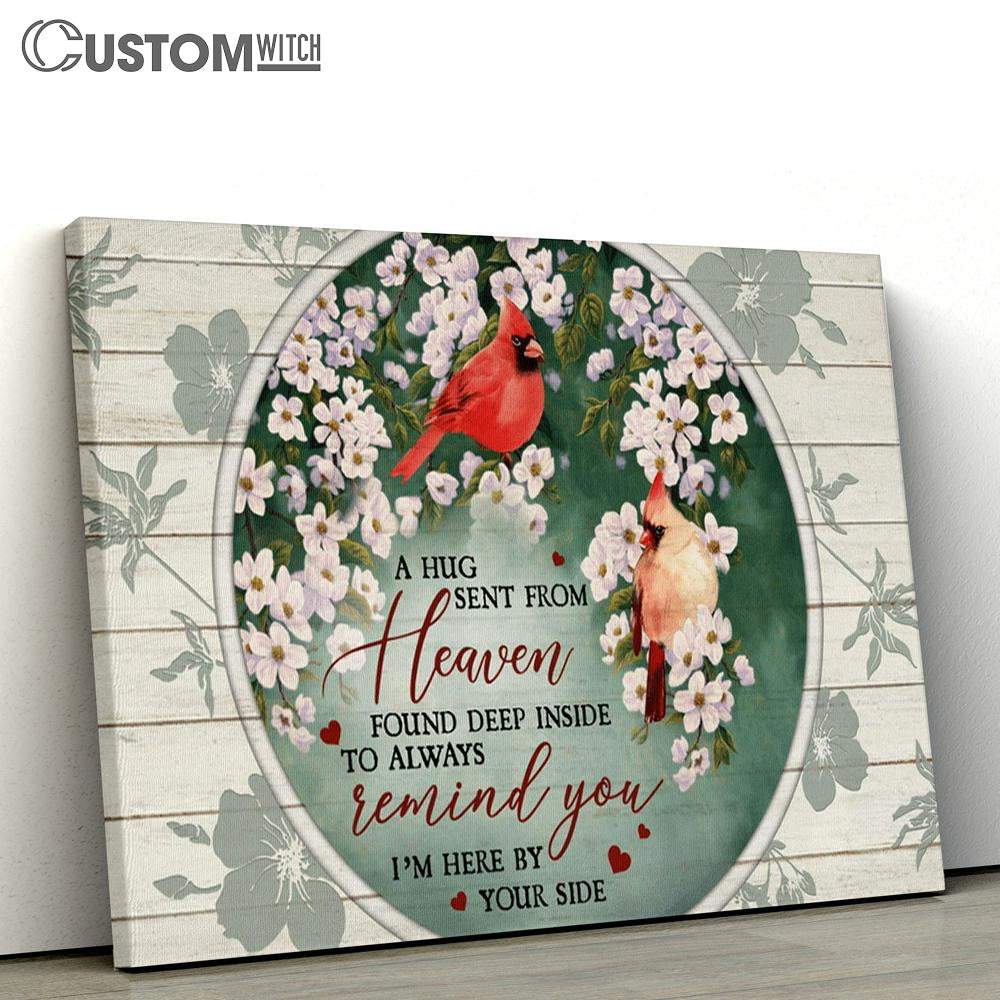 A Hug Sent From Heaven Red Cardinal Large Canvas Art - Christian Wall Art Home Decor - Religious Canvas Prints