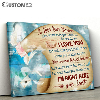 A Letter From Heaven Large Canvas Art - Christian Wall Art Home Decor - Religious Canvas Prints