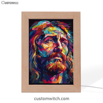 A Portrait Of Jesus Frame Lamp Prints - Jesus Frame Lamp Art - Christian Art Decor