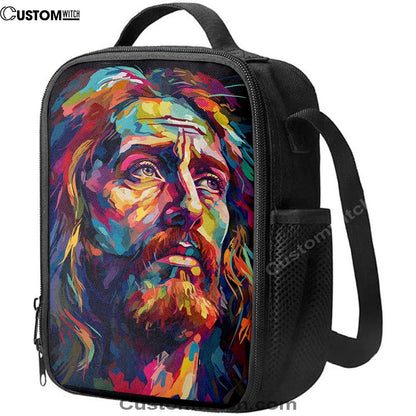 A Portrait Of Jesus Lunch Bag, Christian Lunch Bag For School, Picnic, Religious Lunch Bag