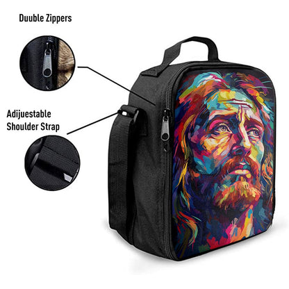 A Portrait Of Jesus Lunch Bag, Christian Lunch Bag For School, Picnic, Religious Lunch Bag