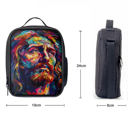 A Portrait Of Jesus Lunch Bag, Christian Lunch Bag For School, Picnic, Religious Lunch Bag