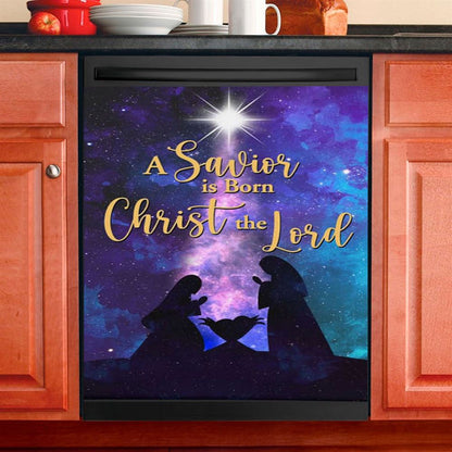 A Savior Is Born Christ The Lord Christian Christmas Dishwasher Cover, Bible Verse Dishwasher Magnet Cover, Scripture Kitchen Decor