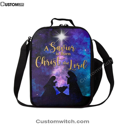 A Savior Is Born Christ The Lord Christian Christmas Lunch Bag, Christian Lunch Bag For School, Picnic, Religious Lunch Bag