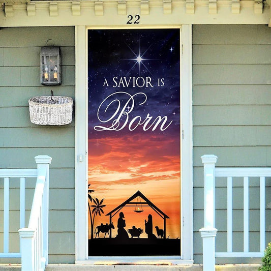 A Savior Is Born Door Cover, Christian Door Decor, Door Christian Church, Christian Door Plaques