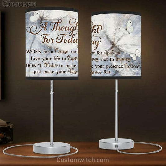 A Thought For Today Work For A Cause Not For Applause Large Table Lamb Art - Christian Lamb Gift Home Decor - Religious Table Lamb Prints