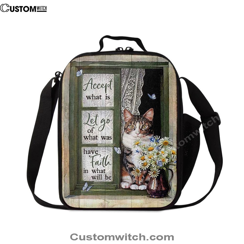 Accept What Is Let Go Lunch Bag, Christian Lunch Bag For School, Picnic, Religious Lunch Bag