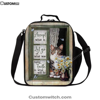 Accept What Is Let Go Lunch Bag, Christian Lunch Bag For School, Picnic, Religious Lunch Bag