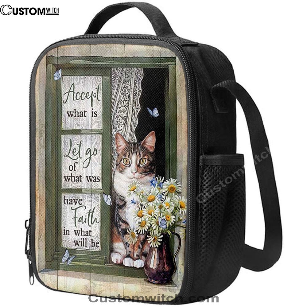 Accept What Is Let Go Lunch Bag, Christian Lunch Bag For School, Picnic, Religious Lunch Bag