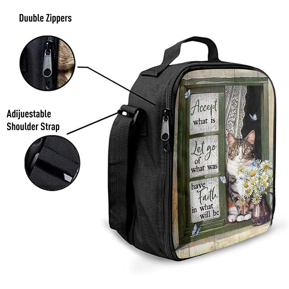 Accept What Is Let Go Lunch Bag, Christian Lunch Bag For School, Picnic, Religious Lunch Bag