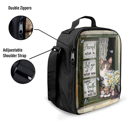 Accept What Is Let Go Lunch Bag, Christian Lunch Bag For School, Picnic, Religious Lunch Bag
