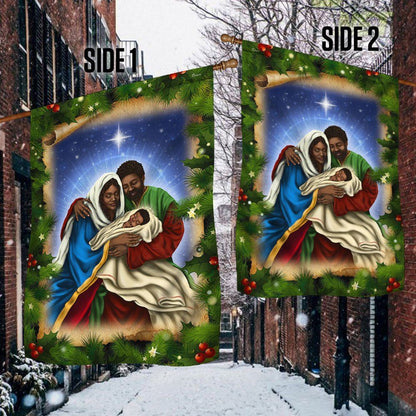 African American Black Holy Family Flag Nativity Scene Flag, Christmas Garden Flag, Home Decor Accessories, Christmas Outdoor Decor Ideas