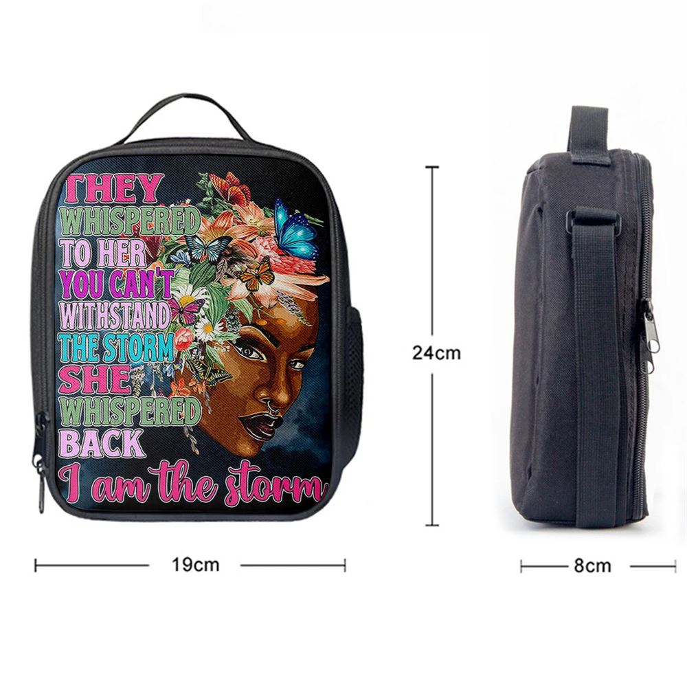 African American Black Lunch Bag, Christian Lunch Bag For School, Picnic, Religious Lunch Bag