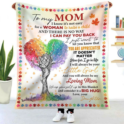African American Colorful Tree You'Ll Always Be My Loving Mother Blanket, Birthday Gift