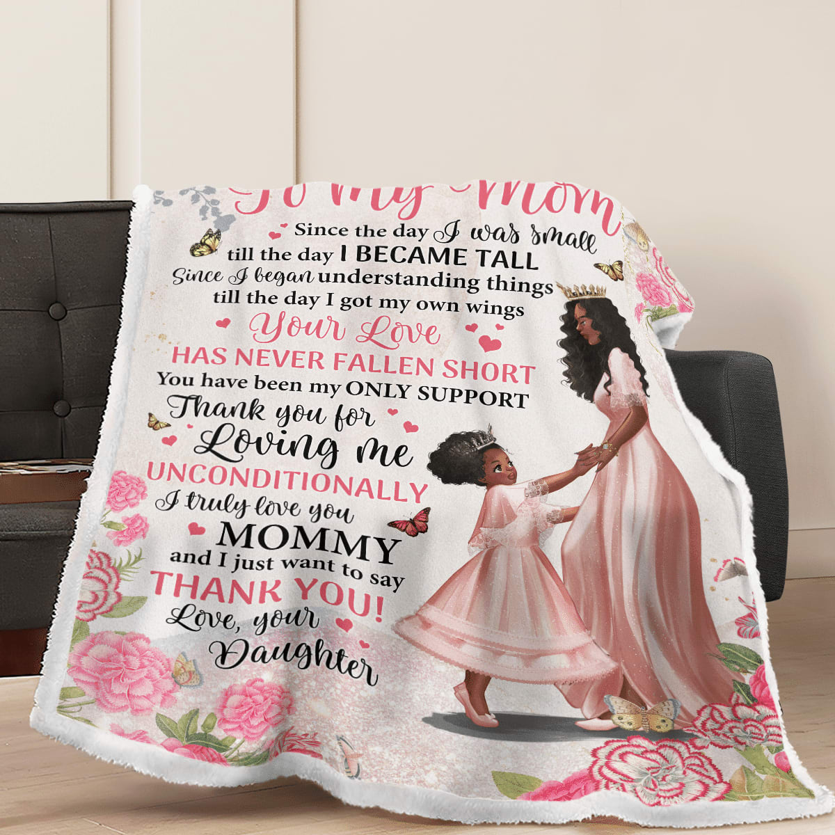 African American Since The Day I Was Small Daughter To Mom Mother's Day Gift, Birthday Gift