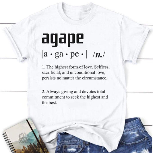 Agape Love Definition Christian T Shirt, Blessed T Shirt, Bible T shirt, T shirt Women