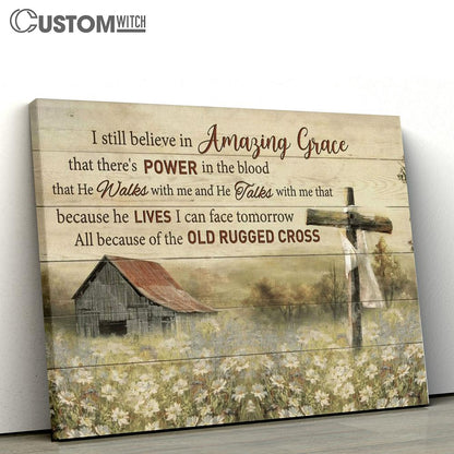 All Because Of The Old Rugged Cross Jesus Canvas Poster