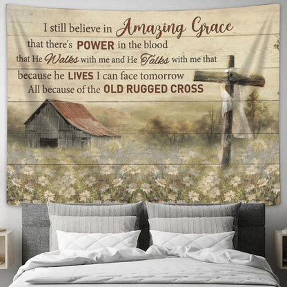 All Because Of The Old Rugged Cross Jesus Tapestry, Tapestries for Living Room Bedroom