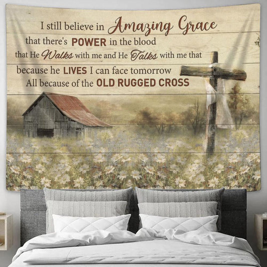 All Because Of The Old Rugged Cross Jesus Tapestry, Tapestries for Living Room Bedroom