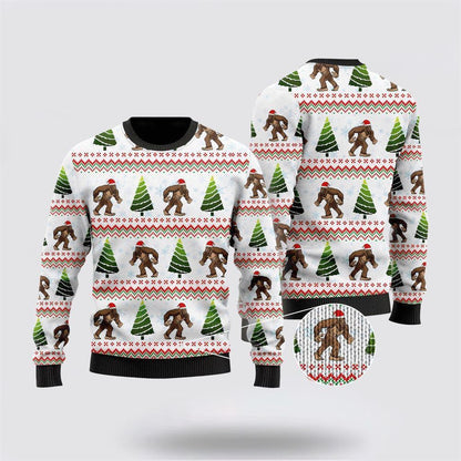 Amazing Bigfoot Ugly Christmas Sweater, Best Gift For Christmas, Bigfoot Crewneck Sweater, Christmas Winter Fashion