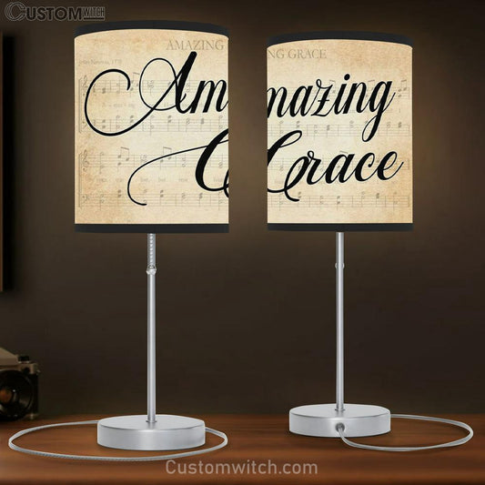 Amazing Grace Lamb Gift - Sheet Music Amazing Grace Farmhouse Table Lamb Print - Christian Bedroom Decor