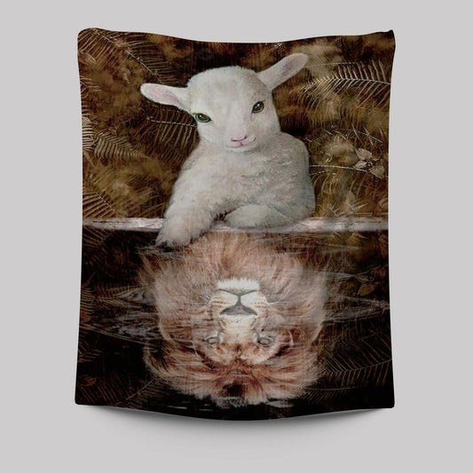 Amazing Lamb, Lion King, Animal Of Jesus Tapestry