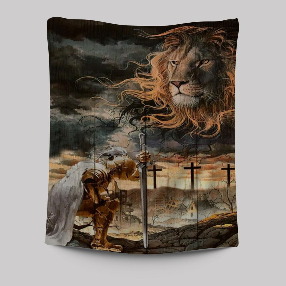 Amazing Lion, Stunning Sky, Warrior Painting, Lion Of Judah Tapestry