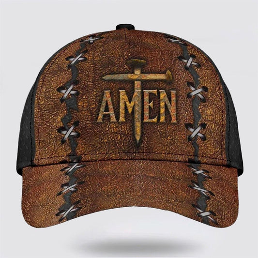 Amen The Cross Holy All Over Print Baseball Cap, God Cap, Gift Ideas For Male