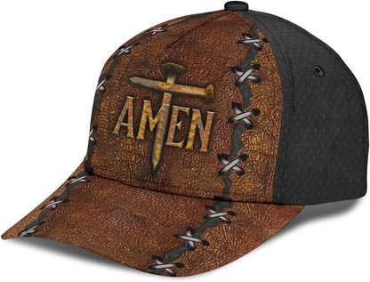 Amen The Cross Holy All Over Print Baseball Cap, God Cap, Gift Ideas For Male