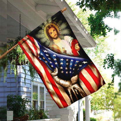 America Nee House Flag, Christian Flag, Scripture Flag, Garden Banner