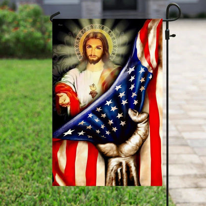 America Nee House Flag, Christian Flag, Scripture Flag, Garden Banner