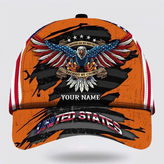 American By Birth Patriot By Choice Eagle Baseball Cap, Christian Baseball Cap, Religious Cap, Jesus Gift, Jesus Hat