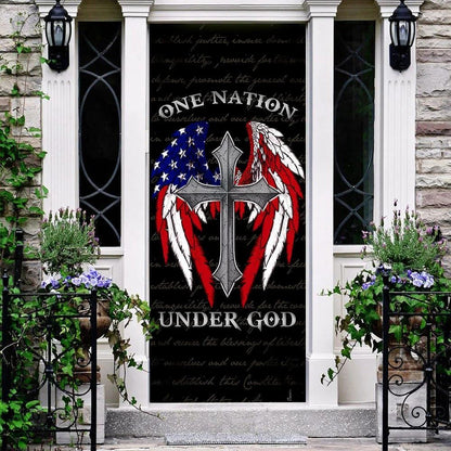 American Christian Cross Door Cover, One Nation Under God Door Cover, Christian Door Decor, Door Christian Church, Christian Door Plaques