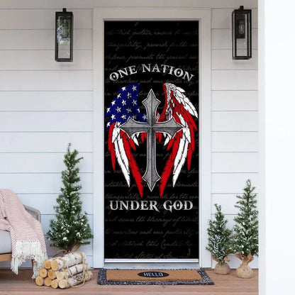 American Christian Cross Door Cover, One Nation Under God Door Cover, Christian Door Decor, Door Christian Church, Christian Door Plaques