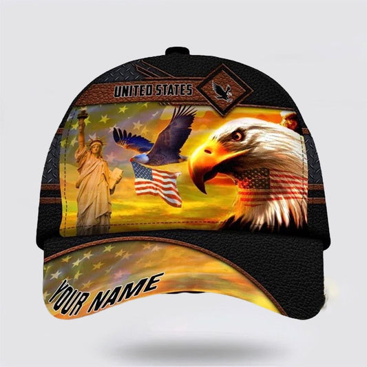 American Eagle Custom Name Baseball Cap, Christian Baseball Cap, Religious Cap, Jesus Gift, Jesus Hat
