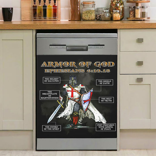 Amor Of God Warrior Of Christ Dishwasher Cover, Christian Home Decor, Religious Kitchen Decor