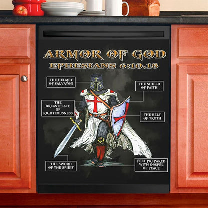 Amor Of God Warrior Of Christ Dishwasher Cover, Christian Home Decor, Religious Kitchen Decor