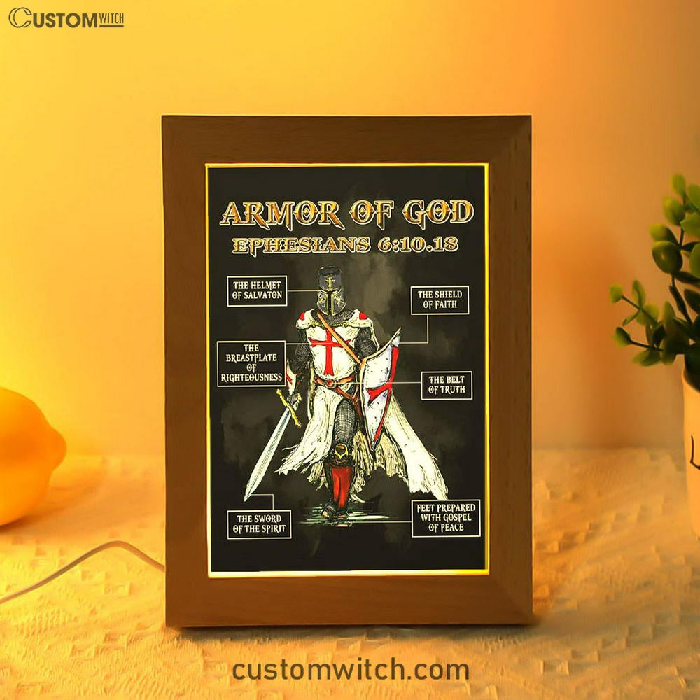 Amor Of God Warrior Of Christ Frame Lamp Art - Christian Home Decor - Religious Art