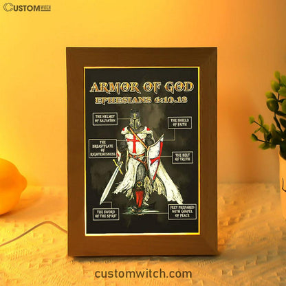 Amor Of God Warrior Of Christ Frame Lamp Art - Christian Home Decor - Religious Art