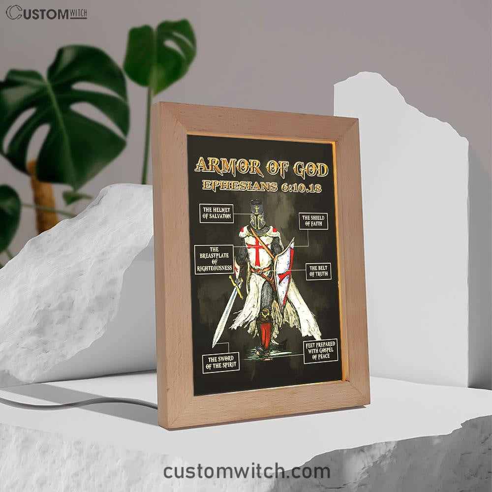 Amor Of God Warrior Of Christ Frame Lamp Art - Christian Home Decor - Religious Art