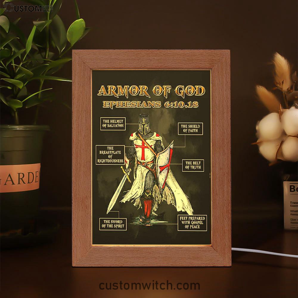 Amor Of God Warrior Of Christ Frame Lamp Art - Christian Home Decor - Religious Art