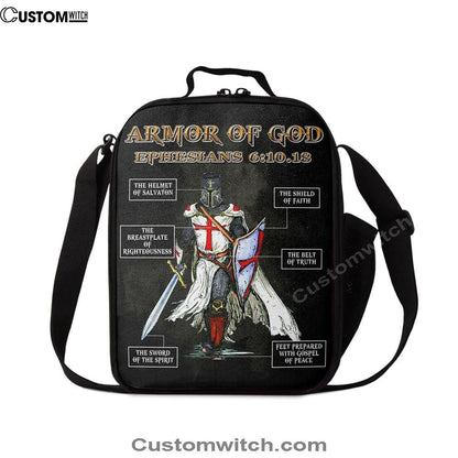 Amor Of God Warrior Of Christ Lunch Bag, Christian Lunch Bag For School, Picnic, Religious Lunch Bag