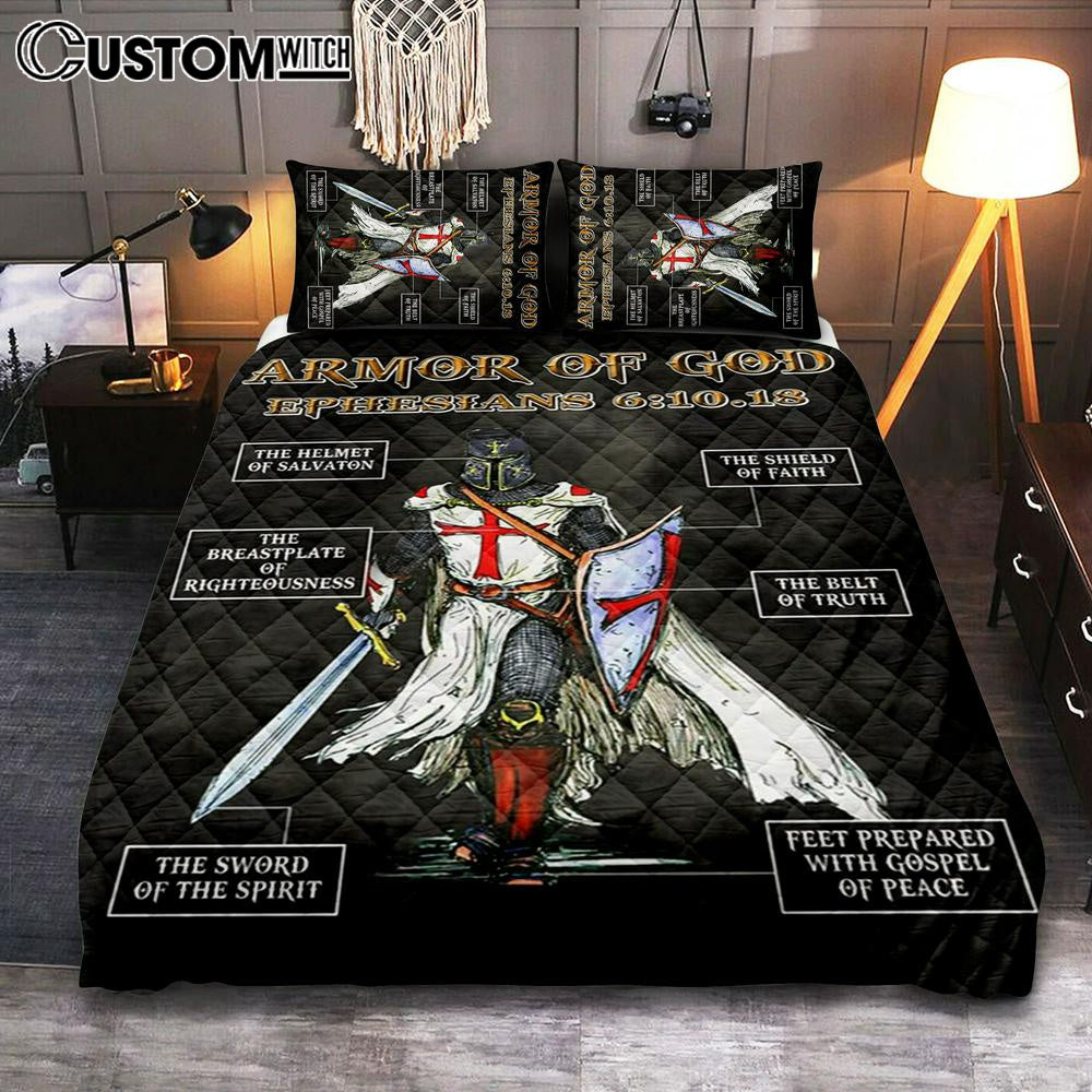 Amor Of God Warrior Of Christ Quilt Bedding Set Bedroom - Christian Home Decor - Religious Art