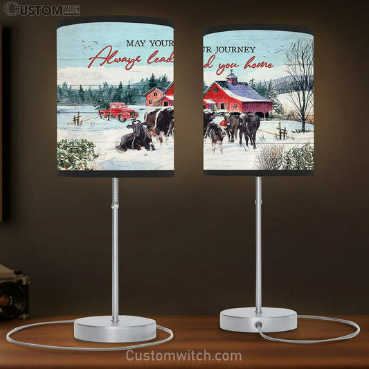 Angus Aberdeen May your journey always lead you home Table Lamb Gift - Bible Verse Table Lamb - Religious Bedroom Decor