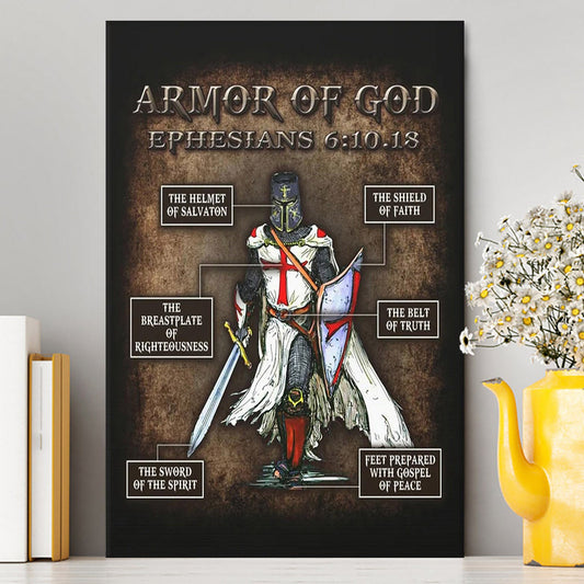 Armor Of God Canvas Wall Art - Christian Home Decor - Religious Art